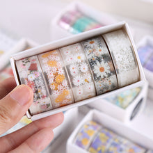 Load image into Gallery viewer, 5Rolls Kawaii Transparent Sticker Tape DIY Decorative Material Tape Sketchbook Stickers School Supplies Stationery
