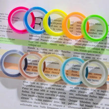 Load image into Gallery viewer, 5 Rolls 5 Colors Transparent Fluorescent Index Tabs Flags 5m Sticky Notes Paper Stickers Notepad Bookmark Stationery School Office Supplies
