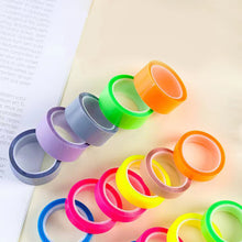 Load image into Gallery viewer, 5 Rolls 5 Colors Transparent Fluorescent Index Tabs Flags 5m Sticky Notes Paper Stickers Notepad Bookmark Stationery School Office Supplies
