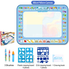 Load image into Gallery viewer, 60x80CM Magic Water Drawing Mat Coloring Doodle With Reusable Magic Pens Montessori Painting Board Educational Toys Kids Gifts
