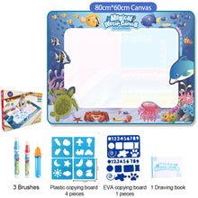 Load image into Gallery viewer, 60x80CM Magic Water Drawing Mat Coloring Doodle With Reusable Magic Pens Montessori Painting Board Educational Toys Kids Gifts
