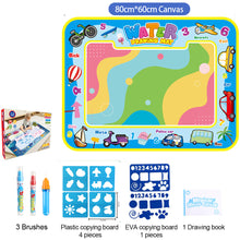 Load image into Gallery viewer, 60x80CM Magic Water Drawing Mat Coloring Doodle With Reusable Magic Pens Montessori Painting Board Educational Toys Kids Gifts

