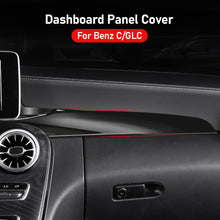 Load image into Gallery viewer, 2Pcs Car Carbon Fiber Texture Central Console Dashboard Panel Protective Cover Trim For Mercedes Benz 15-21 C W205 16-21 GLC X25
