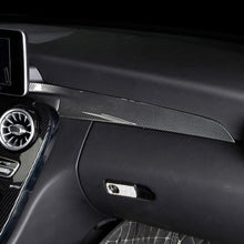 Load image into Gallery viewer, 2Pcs Car Carbon Fiber Texture Central Console Dashboard Panel Protective Cover Trim For Mercedes Benz 15-21 C W205 16-21 GLC X25
