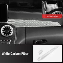 Load image into Gallery viewer, 2Pcs Car Carbon Fiber Texture Central Console Dashboard Panel Protective Cover Trim For Mercedes Benz 15-21 C W205 16-21 GLC X25
