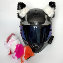 Load image into Gallery viewer, 2Pcs Car Motorcycle Helmet Decoration Electric Bike Soft Little Plush Cat's Ears For Motocross Full Face Off Road Helmet Sticker

