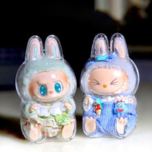 Load image into Gallery viewer, 1Pc Protective Acrylic Storage Case For Plush Dolls Display Bag for Labubu V2 Sitting Party No Doll Transparent Portable Cable Organizer Box Storage Case
