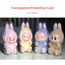 Load image into Gallery viewer, 1Pc Protective Acrylic Storage Case For Plush Dolls Display Bag for Labubu V2 Sitting Party No Doll Transparent Portable Cable Organizer Box Storage Case
