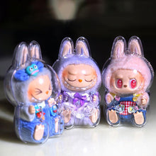 Load image into Gallery viewer, 1Pc Protective Acrylic Storage Case For Plush Dolls Display Bag for Labubu V2 Sitting Party No Doll Transparent Portable Cable Organizer Box Storage Case
