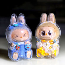 Load image into Gallery viewer, 1Pc Protective Acrylic Storage Case For Plush Dolls Display Bag for Labubu V2 Sitting Party No Doll Transparent Portable Cable Organizer Box Storage Case
