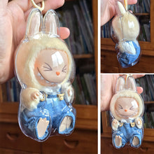 Load image into Gallery viewer, 1Pc Protective Acrylic Storage Case For Plush Dolls Display Bag for Labubu V2 Sitting Party No Doll Transparent Portable Cable Organizer Box Storage Case

