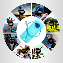 Load image into Gallery viewer, Portable 2L Folding Water Bag with Drinking Tube Sports Backpack Bicycle Riding Hydration Food Grade Outdoor Camping Water Bag
