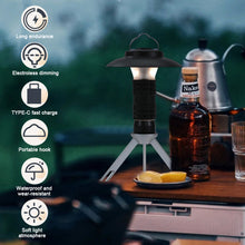 Load image into Gallery viewer, Outdoor Lighthouse Camping Light LED Multi-functional Triangle Stand Camp Atmosphere Light with Hook Tent Light Emergency Light
