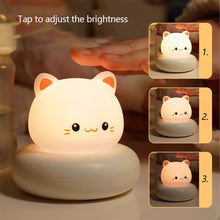 Load image into Gallery viewer, Cute Animal Night Light USB Charging Night Lamp Creative Sleep Lamp for Children's Birthday Holiday Christmas Gift Luminous Cartoon Lights Bedroom Decorative Night Atmosphere Lamp
