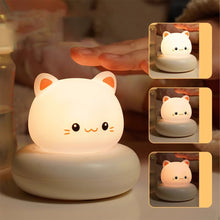 Load image into Gallery viewer, Cute Animal Night Light USB Charging Night Lamp Creative Sleep Lamp for Children's Birthday Holiday Christmas Gift Luminous Cartoon Lights Bedroom Decorative Night Atmosphere Lamp
