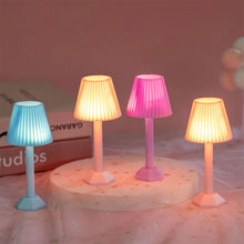 Load image into Gallery viewer, Dollhouse Miniature LED Night Light Cute Floor Lamp Mini Desk Lamp For Bedroom Dining Bedside Night Lamp Doll House Accessories Decor
