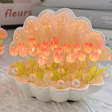 Load image into Gallery viewer, Shell Tulip Night Light DIY Home Decor LED Night Lamp Bedroom Atmosphere Light Decoration Bedside Lamps Creative Valentine Christmas Birthday Kids Gift
