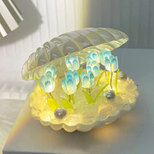 Load image into Gallery viewer, Shell Tulip Night Light DIY Home Decor LED Night Lamp Bedroom Atmosphere Light Decoration Bedside Lamps Creative Valentine Christmas Birthday Kids Gift
