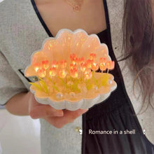 Load image into Gallery viewer, Shell Tulip Night Light DIY Home Decor LED Night Lamp Bedroom Atmosphere Light Decoration Bedside Lamps Creative Valentine Christmas Birthday Kids Gift

