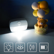 Load image into Gallery viewer, LED Night Light EU Plug In Lamp Smart Motion Sensor Light Indoor Mini Wall Lamp WC Hallway Stair Bedside Night Lamp Home Decoration Nightlights
