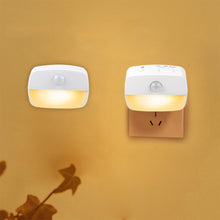 Load image into Gallery viewer, LED Night Light EU Plug In Lamp Smart Motion Sensor Light Indoor Mini Wall Lamp WC Hallway Stair Bedside Night Lamp Home Decoration Nightlights
