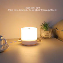 Load image into Gallery viewer, Touch Rechargeable LED Night Light Creative USB Bedside Lamp Touch 3 Modes Dimming Table Lamp Eye Protection For Bedroom Reading Lamp
