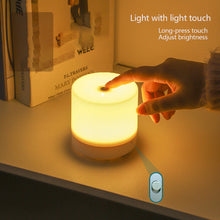 Load image into Gallery viewer, Touch Rechargeable LED Night Light Creative USB Bedside Lamp Touch 3 Modes Dimming Table Lamp Eye Protection For Bedroom Reading Lamp
