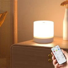 Load image into Gallery viewer, Touch Rechargeable LED Night Light Creative USB Bedside Lamp Touch 3 Modes Dimming Table Lamp Eye Protection For Bedroom Reading Lamp
