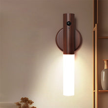 Load image into Gallery viewer, Intelligent Wooden LED Night Light Magnetic Portable Lamp USB Charging Night Lamp Staircase Corridor Bedroom Closet light Bedside Atmosphere Light
