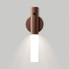 Load image into Gallery viewer, Intelligent Wooden LED Night Light Magnetic Portable Lamp USB Charging Night Lamp Staircase Corridor Bedroom Closet light Bedside Atmosphere Light
