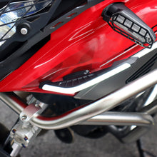 Load image into Gallery viewer, 2Pcs Motorcycle Front Side Spoiler Winglets Aerodynamic Wing Set Fixed Wind Wings with LED Lights and Adhesive Decoration Sticker
