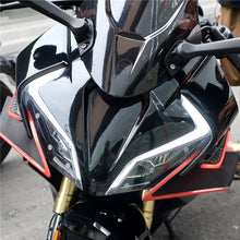 Load image into Gallery viewer, 2Pcs Motorcycle Front Side Spoiler Winglets Aerodynamic Wing Set Fixed Wind Wings with LED Lights and Adhesive Decoration Sticker
