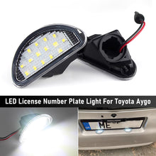 Load image into Gallery viewer, 2Pcs LED Car License Plate Light Lamp 12V 6500K Super Bright For Toyota Aygo 2005-2014
