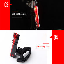 Load image into Gallery viewer, USB Rechargeable Bike Rear Light Laser Line Warning Lamp Waterproof Seatpost LED Light MTB Road Bicycle Taillight
