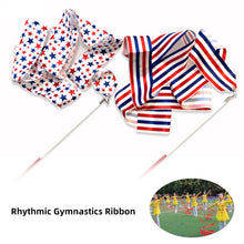 Load image into Gallery viewer, 1.2M/2M Gym Ribbons Dance Ribbon Rhythmic Art Gymnastics Ballet Streamer Twirling Rod Striped Star Stick Training
