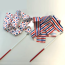 Load image into Gallery viewer, 1.2M/2M Gym Ribbons Dance Ribbon Rhythmic Art Gymnastics Ballet Streamer Twirling Rod Striped Star Stick Training
