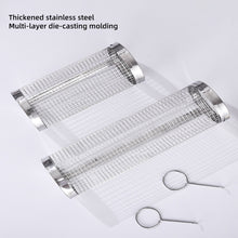 Load image into Gallery viewer, BBQ Grill Basket Wire Mesh Cylinder Portable Round 304 Stainless Steel Grill Basket Barbecue Rack Outdoor Camping Fumigator Tasty
