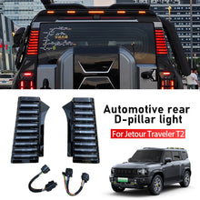 Load image into Gallery viewer, 2Pcs/Pair Car 3-rows D-pillar Light Taillights Turn Warning LED Side Panel Lights Modification Accessories For Chery Jetour Traveler T2
