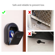 Load image into Gallery viewer, Wall Mounted Key Storage 4 Digit Combination Key Safe Storage Lock Box Plastic Key Safe Box Indoor Outdoor Use For Home Office
