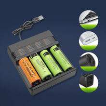 Load image into Gallery viewer, 4.2V 3.9V 3.6V 3.2V 18650 16340 10400 26650 18490 AA AAA 14500 21700 Lithium Ni-mh Battery Smart Charger
