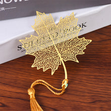 Load image into Gallery viewer, 1pcs Student Chinese Style Stationery Retro Metal Bookmarks Hollow Ginkgo Biloba Maple Leaf Lotus Vein Book Marks Gifts
