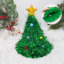 Load image into Gallery viewer, 2025 Ins Christmas Tree Hat Creative Xmas Headwear for Girls Tinsel Christmas Headband Party Costume New Year Decor Supplies
