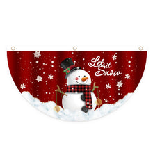 Load image into Gallery viewer, Christmas Fan-Shaped Flag Banner Christmas Door Windows Garden Railing Hanging Ornaments New Year 2025 Xmas Home Decoration Navidad Gift
