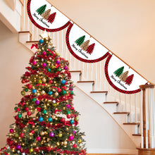 Load image into Gallery viewer, Christmas Fan-Shaped Flag Banner Christmas Door Windows Garden Railing Hanging Ornaments New Year 2025 Xmas Home Decoration Navidad Gift
