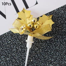 Load image into Gallery viewer, 10Pcs Cake Topper Christmas Theme Plastic Fruit Picks Cupcake Topper Cake Insert Cards For Party Decoration Supplies Cake Decoration
