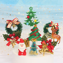 Load image into Gallery viewer, 10Pcs Cake Topper Christmas Theme Plastic Fruit Picks Cupcake Topper Cake Insert Cards For Party Decoration Supplies Cake Decoration
