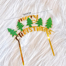 Load image into Gallery viewer, Cake Topper Christmas Theme Acrylic Fruit Picks Cupcake Topper Cake Insert Cards For Party Decoration Supplies Cake Decoration
