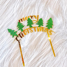 Load image into Gallery viewer, Cake Topper Christmas Theme Acrylic Fruit Picks Cupcake Topper Cake Insert Cards For Party Decoration Supplies Cake Decoration
