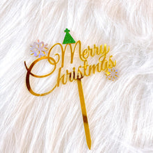Load image into Gallery viewer, Cake Topper Christmas Theme Acrylic Fruit Picks Cupcake Topper Cake Insert Cards For Party Decoration Supplies Cake Decoration
