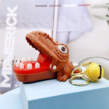 Load image into Gallery viewer, Crocodile Dinosaur Finger Biting Toy Keychain Tyrannosaurus Rex Tooth Extraction Game Fun Creative Stress Relief Skills Pendant
